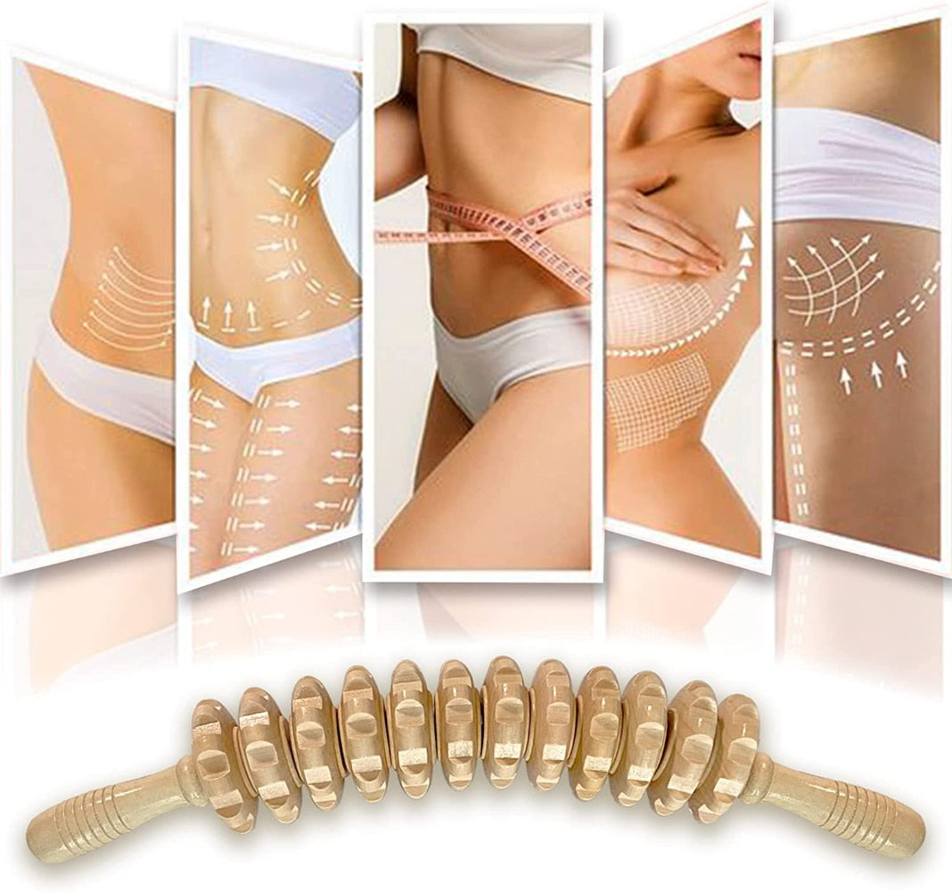 Wood Therapy Roller: Cellulite Massage Tool