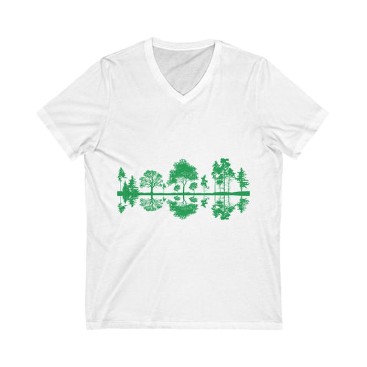 Unisex Jersey Short Sleeve V-Neck Tee