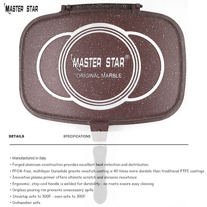 Master Star Double Sided Non-Stick Fry Pan - Gas Cookware