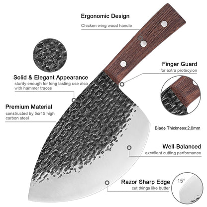 Forged Butcher Cleaver Knife for Survival
