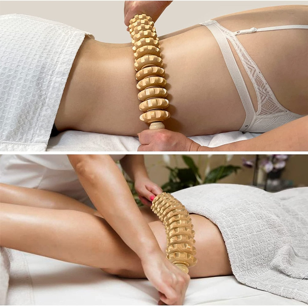 Wood Therapy Roller: Cellulite Massage Tool