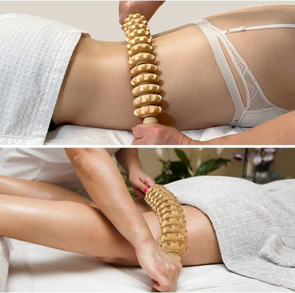 Wood Therapy Roller: Cellulite Massage Tool