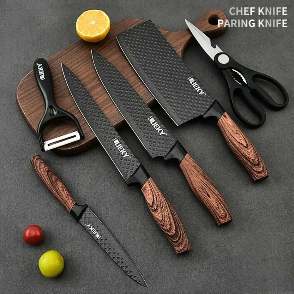 6Pcs Kitchen Knives Set with Gift Case