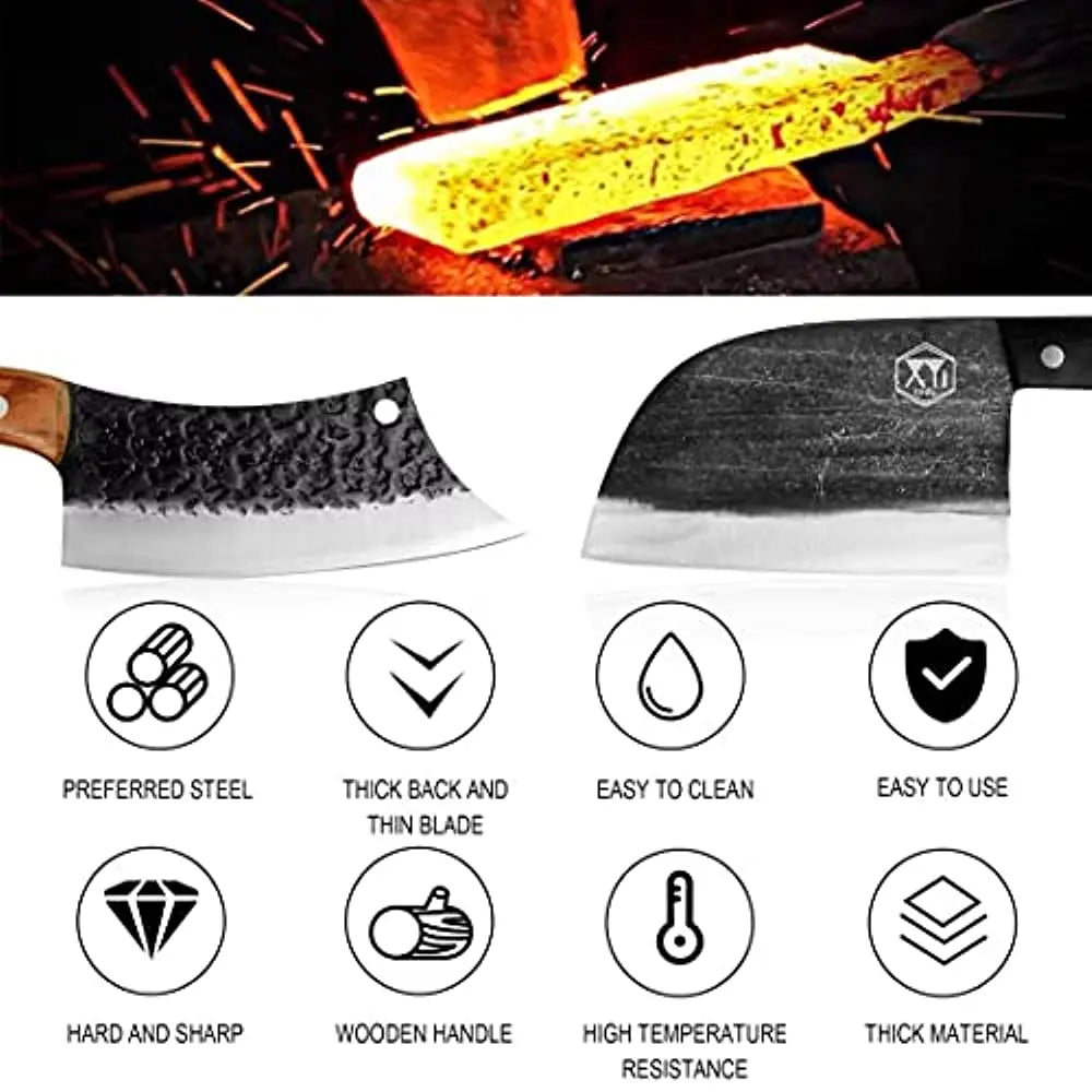 Handmade Forged Serbian Chef Knife Set