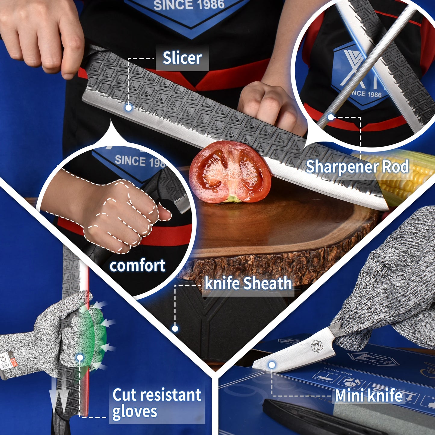 XYj Professional Forged Slicing Knife Kit
