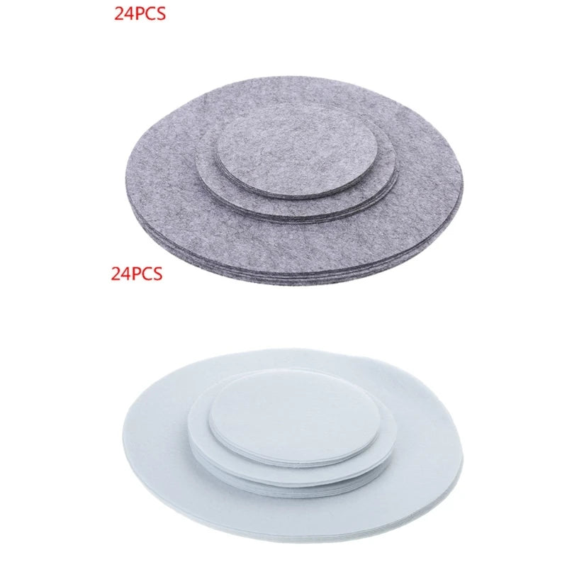 Set of 24 Soft Felt Plate Dividers - Pan Separator Pads