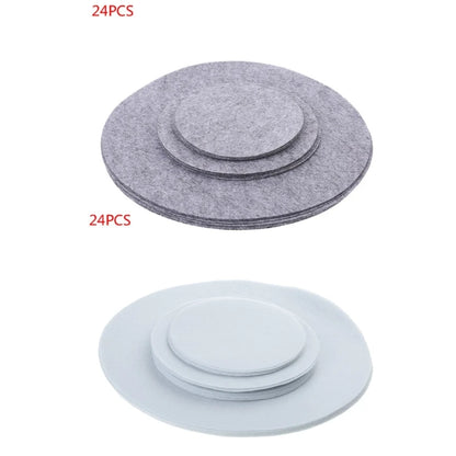 Set of 24 Soft Felt Plate Dividers - Pan Separator Pads