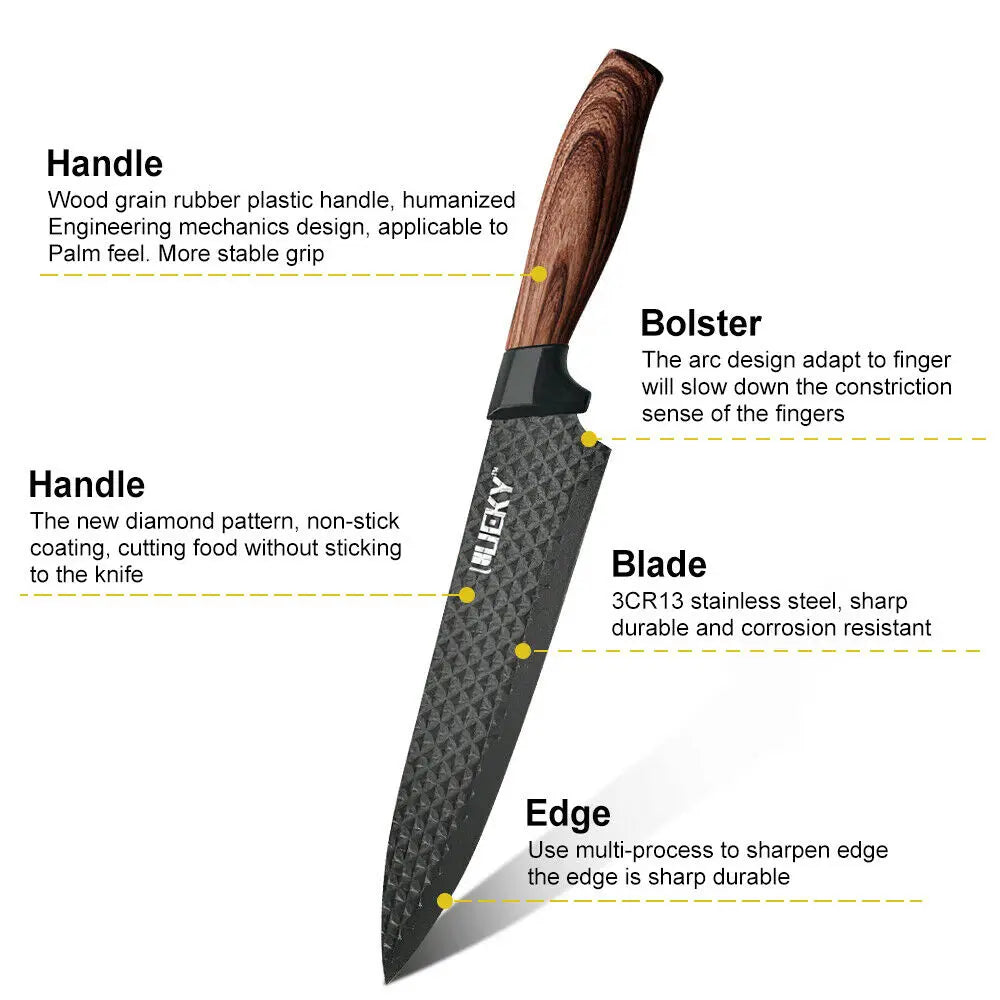 6Pcs Kitchen Knives Set with Gift Case