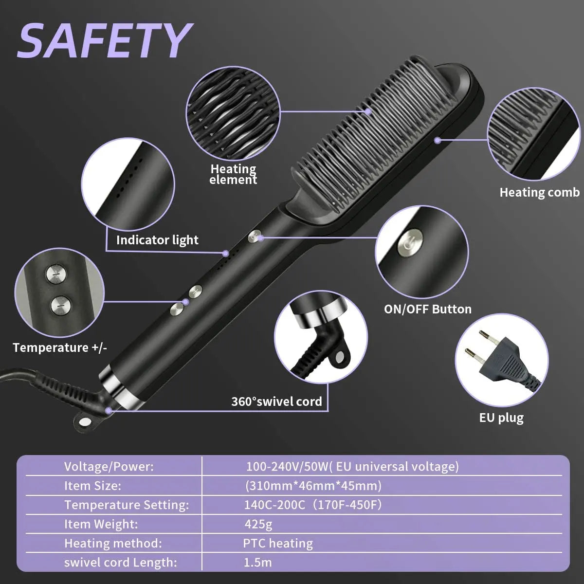 Professional Quick Heat Hair Straightener