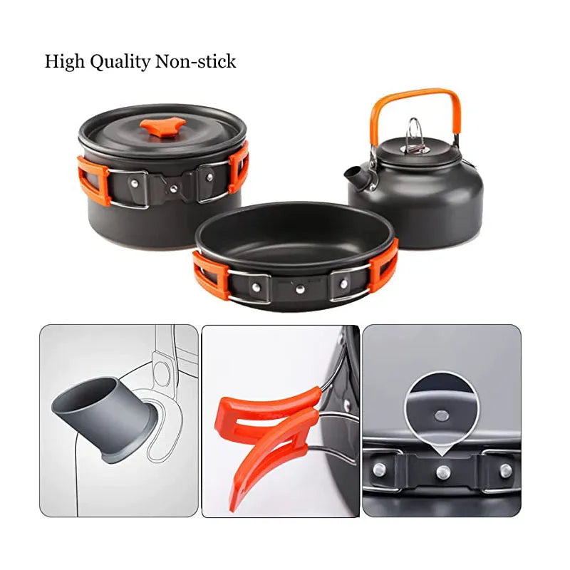 Portable Camping Tableware Cooking Set