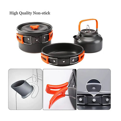 Portable Camping Tableware Cooking Set