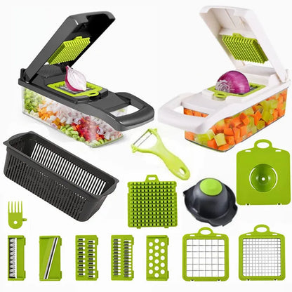14-in-1 Multifunctional Vegetable Cutter with Basket