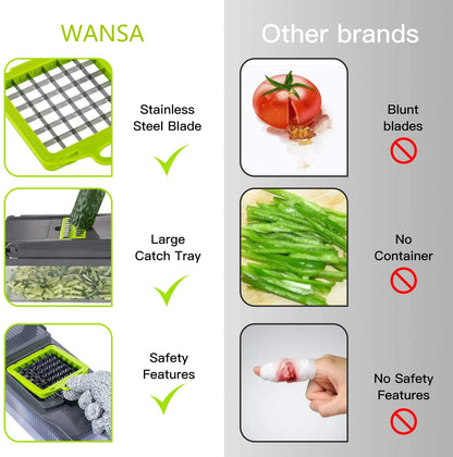 14-in-1 Multifunctional Vegetable Cutter with Basket