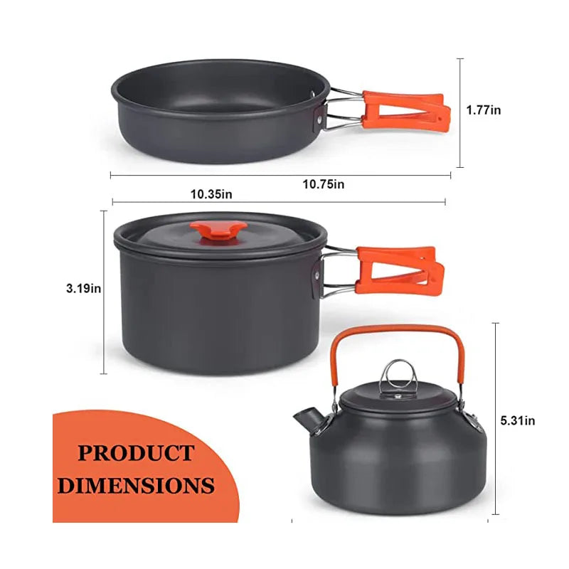 Portable Camping Tableware Cooking Set