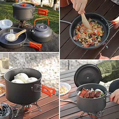 Portable Camping Tableware Cooking Set