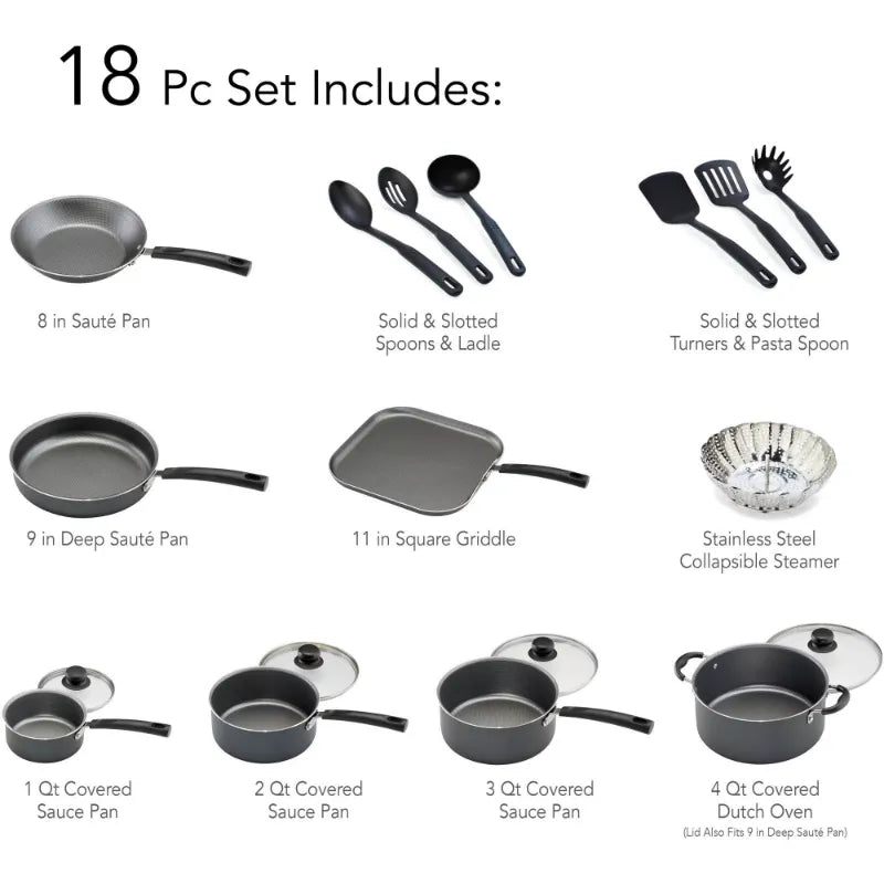 Tramontina Primaware 18 PCS Aluminum Non-stick Cookware Set