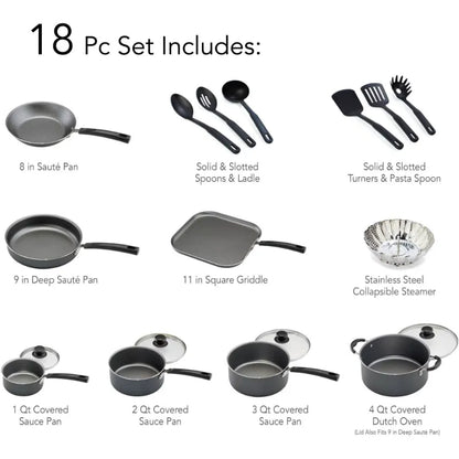 Tramontina Primaware 18 PCS Aluminum Non-stick Cookware Set