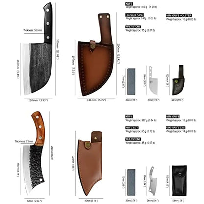 Handmade Forged Serbian Chef Knife Set