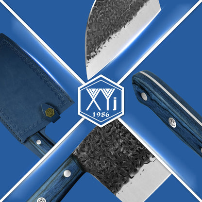 Full Tang Hammered Stainless Steel Cleaver
