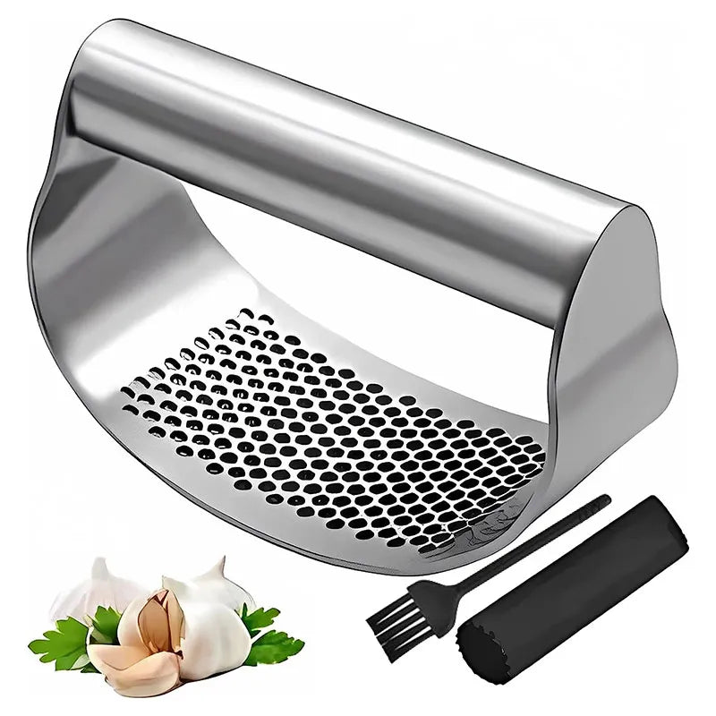 Upgraded Stainless Steel Garlic Press & Mincer