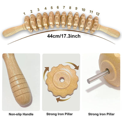 Wood Therapy Roller: Cellulite Massage Tool