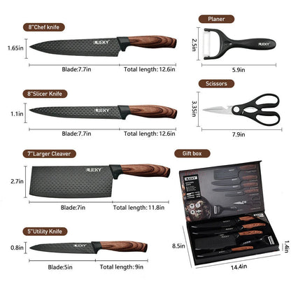 Stainless Steel 6-Piece Kitchen Knives Set